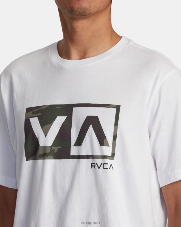 衣類 TP8J160 白 RVCA 男性 バランスボックス半袖Tシャツ