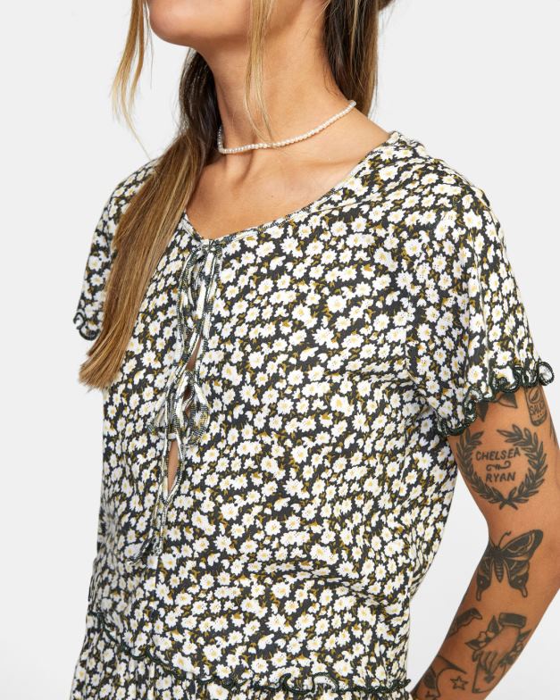 衣類 TP8J1625 黒 RVCA 女性 イン・ユア・ドリームズ ポインテール ニットトップ