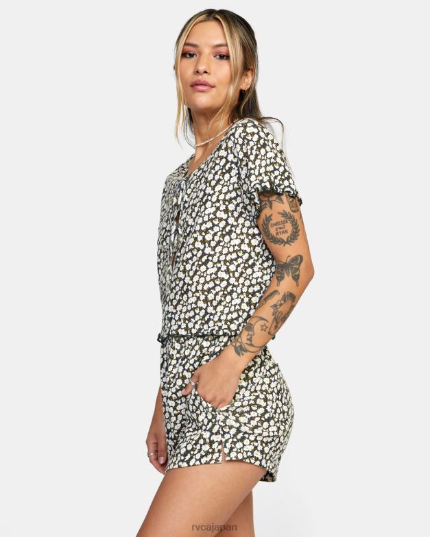 衣類 TP8J1625 黒 RVCA 女性 イン・ユア・ドリームズ ポインテール ニットトップ