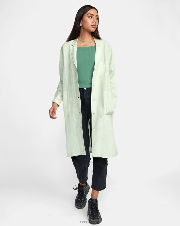 衣類 TP8J1631 ライトグリーン RVCA 女性 さわやかなオーバーサイズのブレザー