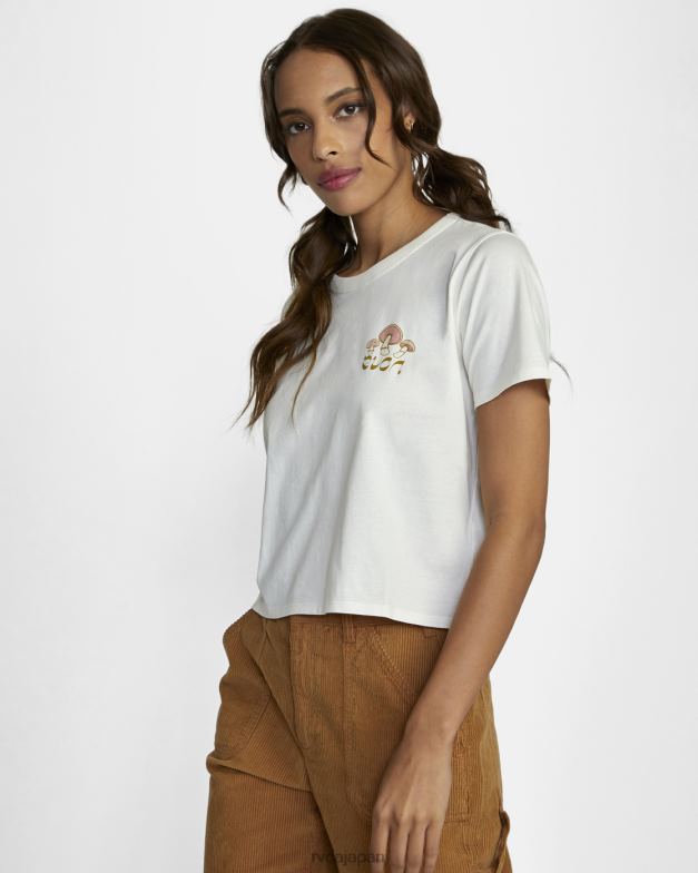 衣類 TP8J1632 ヴィンテージホワイト RVCA 女性 菌類ボックスTシャツ