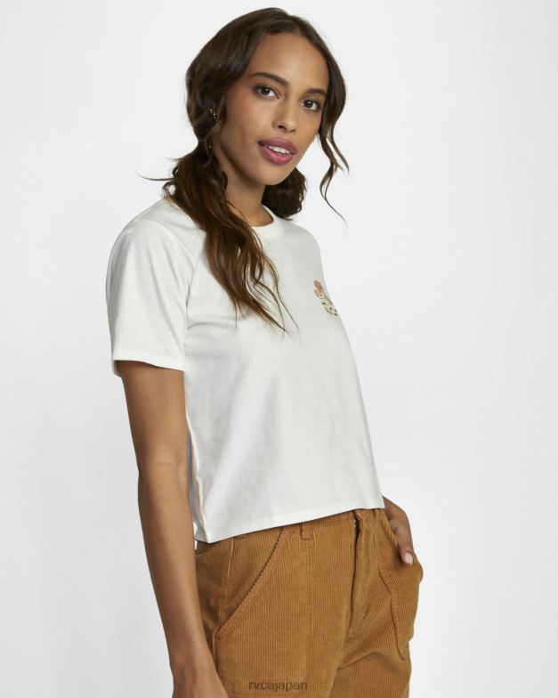 衣類 TP8J1632 ヴィンテージホワイト RVCA 女性 菌類ボックスTシャツ