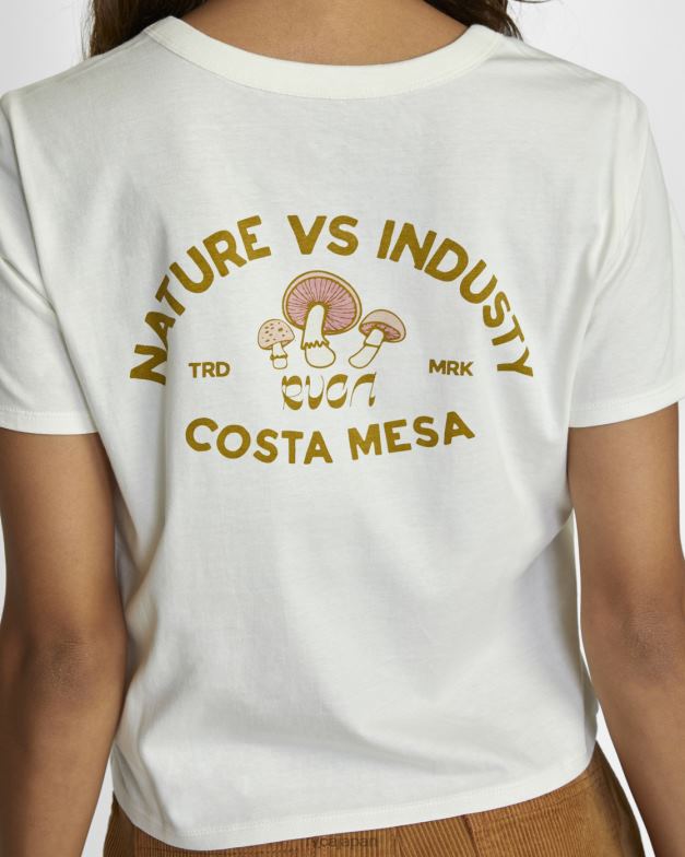 衣類 TP8J1632 ヴィンテージホワイト RVCA 女性 菌類ボックスTシャツ