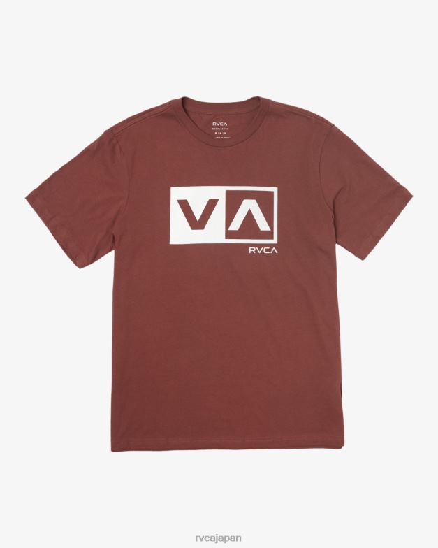 衣類 TP8J163 オックスブラッドレッド RVCA 男性 バランスボックス半袖Tシャツ