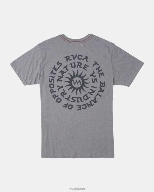 衣類 TP8J16 煙 RVCA 男性 催眠術のTシャツ