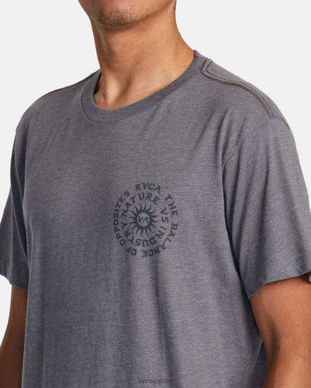 衣類 TP8J16 煙 RVCA 男性 催眠術のTシャツ