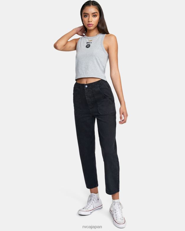 衣類 TP8J1704 グレーヘザー RVCA 女性 デイジー スリムフィット タンクトップ