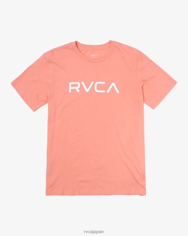 衣類 TP8J170 ヴィンテージサーモン RVCA 男性 ビッグ半袖Tシャツ
