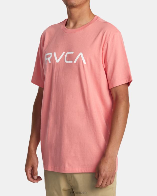 衣類 TP8J170 ヴィンテージサーモン RVCA 男性 ビッグ半袖Tシャツ