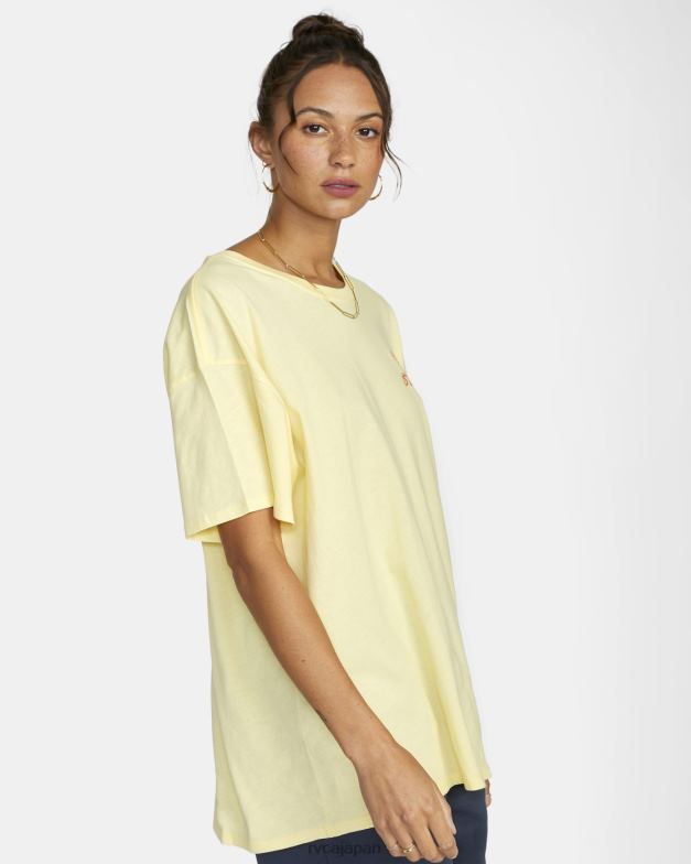 衣類 TP8J1716 レモンメレンゲ RVCA 女性 天使のグラフィック T シャツ