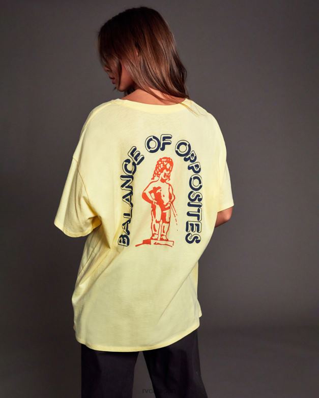 衣類 TP8J1716 レモンメレンゲ RVCA 女性 天使のグラフィック T シャツ