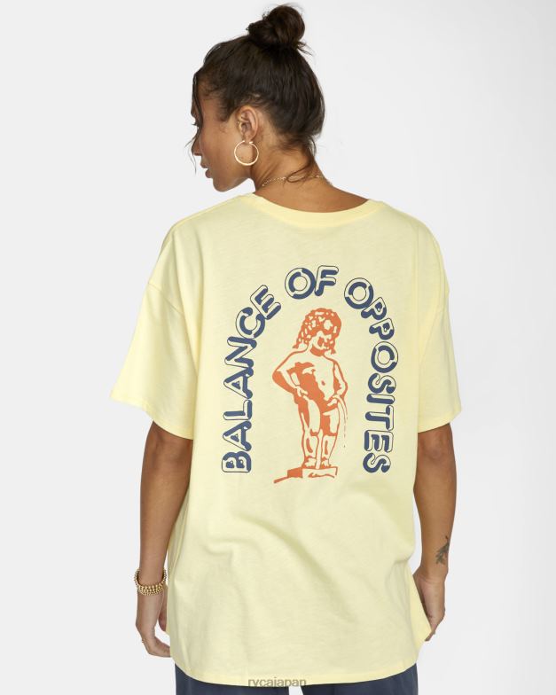 衣類 TP8J1716 レモンメレンゲ RVCA 女性 天使のグラフィック T シャツ