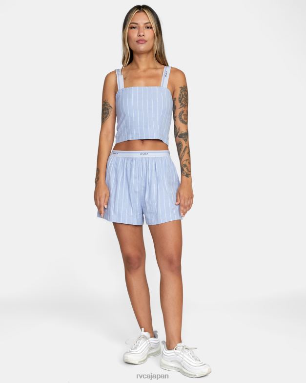 衣類 TP8J1719 グレーパープル RVCA 女性 夜行性クロップタンクトップ