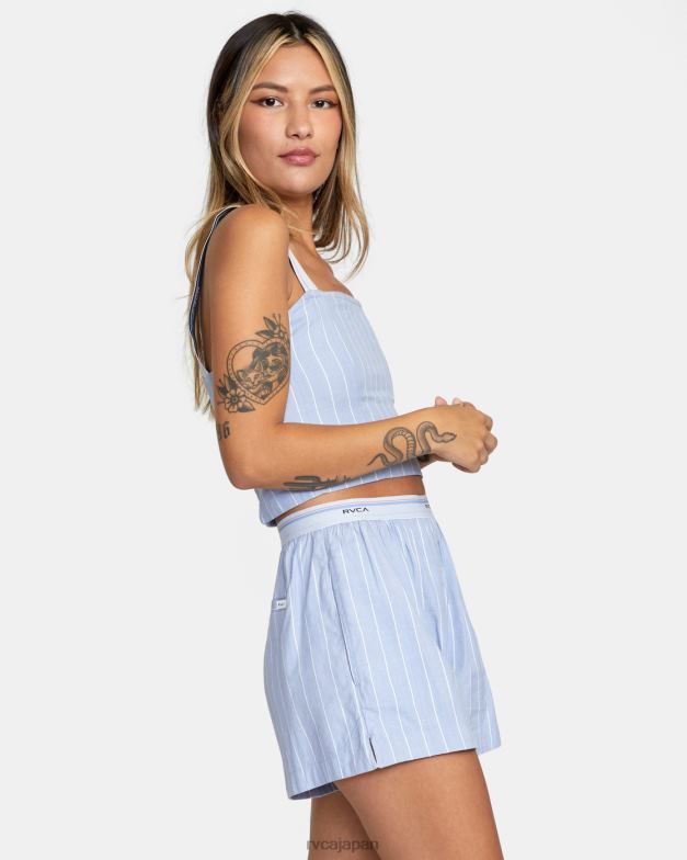 衣類 TP8J1719 グレーパープル RVCA 女性 夜行性クロップタンクトップ