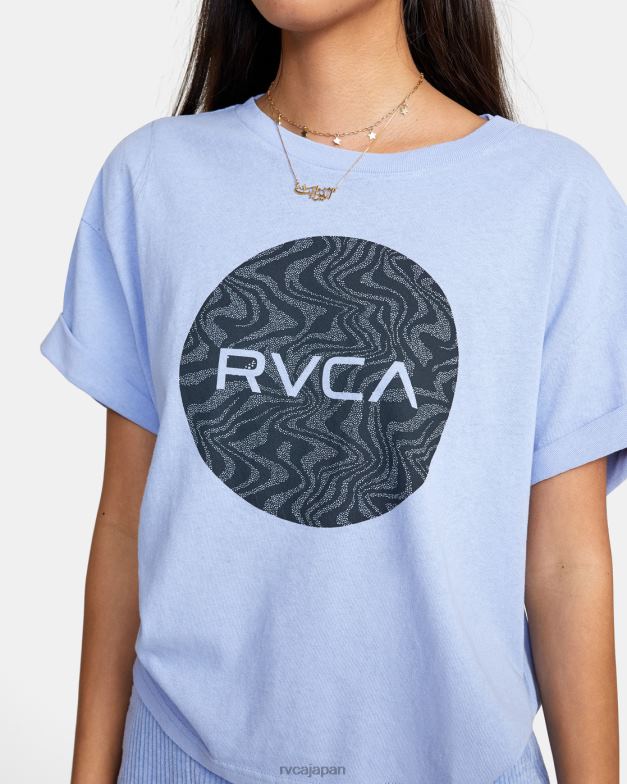 衣類 TP8J1724 グレーパープル RVCA 女性 ストラタクロップTシャツ