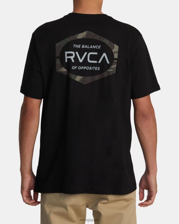 衣類 TP8J173 黒 RVCA 男性 モールド半袖Tシャツ