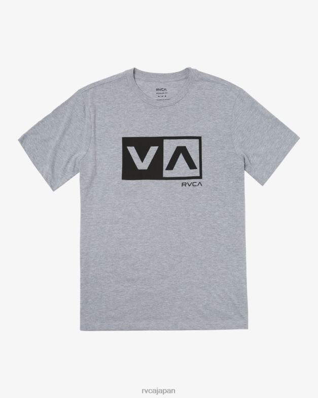 衣類 TP8J176 アスレチックヘザー RVCA 男性 バランスボックス半袖Tシャツ
