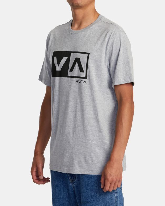 衣類 TP8J176 アスレチックヘザー RVCA 男性 バランスボックス半袖Tシャツ