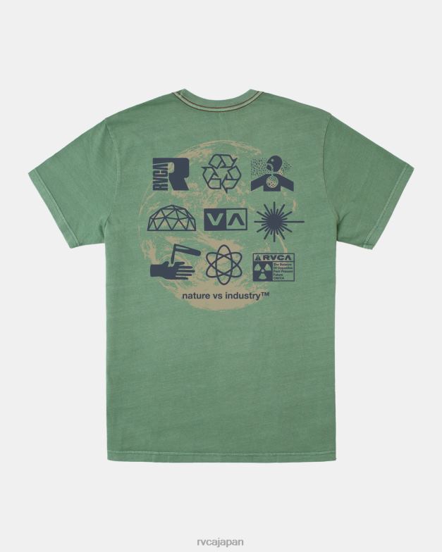 衣類 TP8J188 バーディット RVCA 男性 インフォグラフィックTシャツ