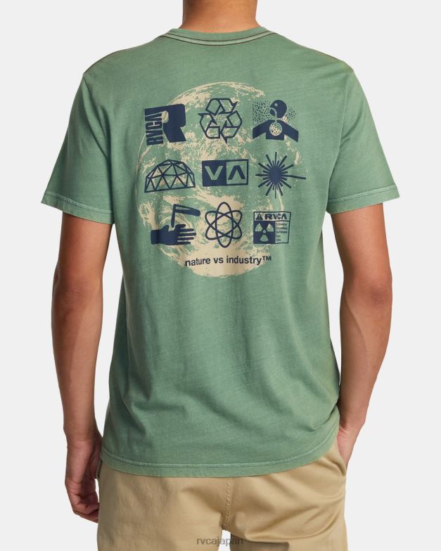 衣類 TP8J188 バーディット RVCA 男性 インフォグラフィックTシャツ