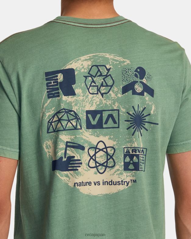 衣類 TP8J188 バーディット RVCA 男性 インフォグラフィックTシャツ