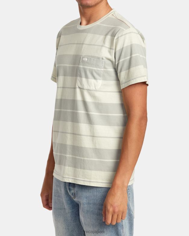 衣類 TP8J190 銀漂白剤 RVCA 男性 PTCストライプTシャツ