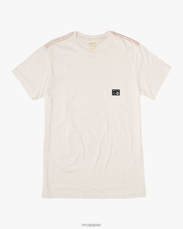 衣類 TP8J194 アンティークホワイト RVCA 男性 アンプポケットTシャツ