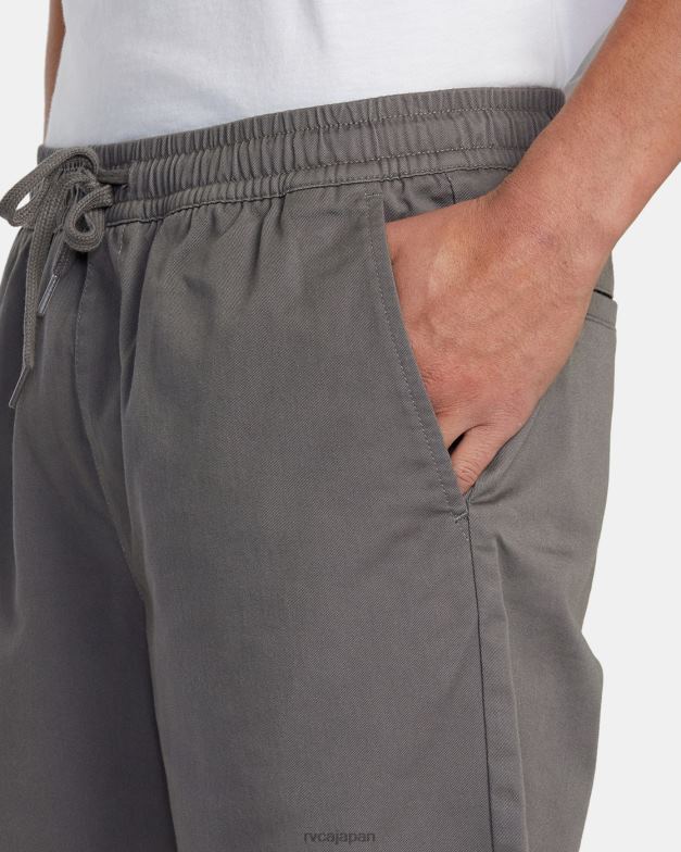 衣類 TP8J195 煙 RVCA 男性 週末伸縮性ウエストショーツ