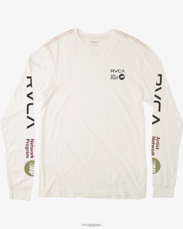 衣類 TP8J196 アンティークホワイト RVCA 男性 アンプ長袖Tシャツ