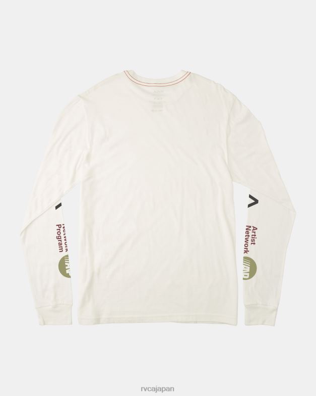 衣類 TP8J196 アンティークホワイト RVCA 男性 アンプ長袖Tシャツ