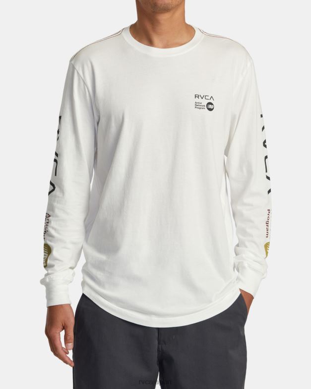 衣類 TP8J196 アンティークホワイト RVCA 男性 アンプ長袖Tシャツ