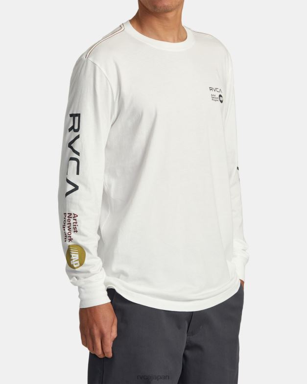 衣類 TP8J196 アンティークホワイト RVCA 男性 アンプ長袖Tシャツ