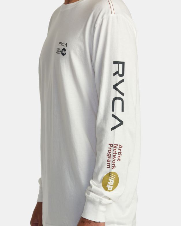 衣類 TP8J196 アンティークホワイト RVCA 男性 アンプ長袖Tシャツ
