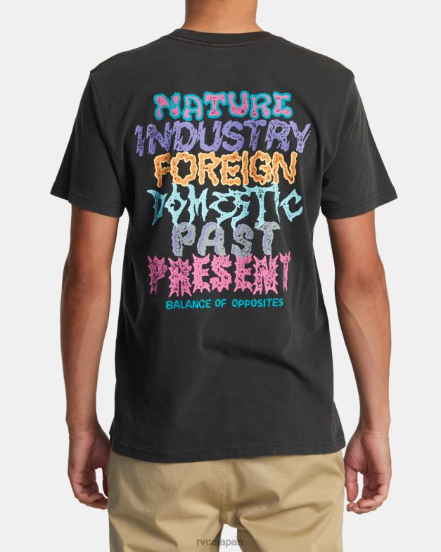 衣類 TP8J19 海賊黒 RVCA 男性 スタティックティー