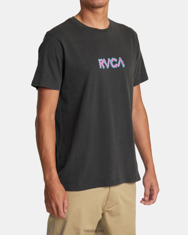衣類 TP8J19 海賊黒 RVCA 男性 スタティックティー