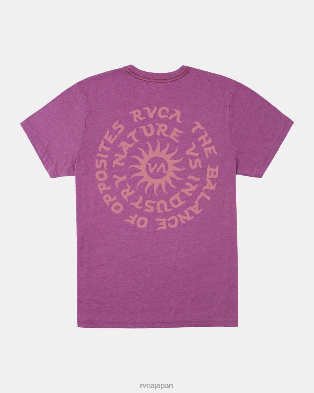 衣類 TP8J1 ライトパープル RVCA 男性 催眠術のTシャツ
