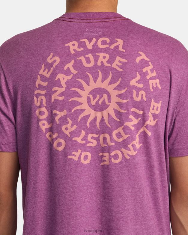 衣類 TP8J1 ライトパープル RVCA 男性 催眠術のTシャツ