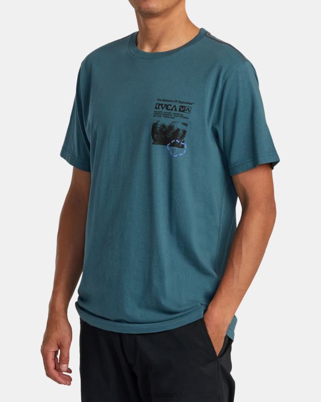 衣類 TP8J203 アヒルブルー RVCA 男性 エスノボトニーTシャツ