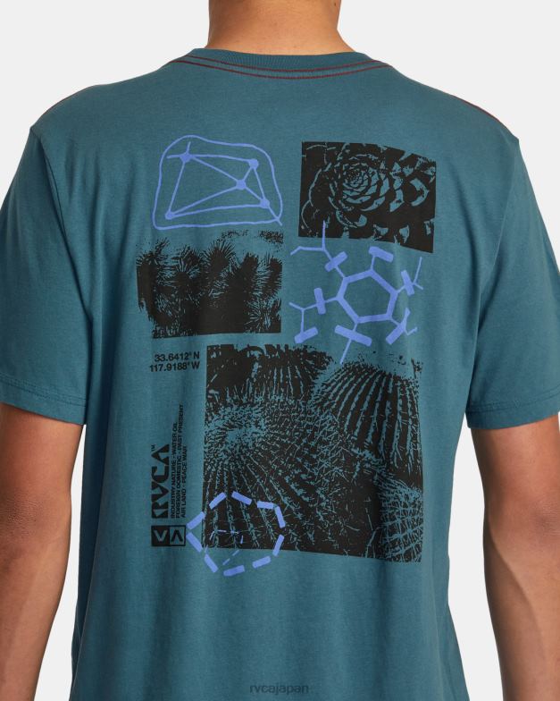 衣類 TP8J203 アヒルブルー RVCA 男性 エスノボトニーTシャツ