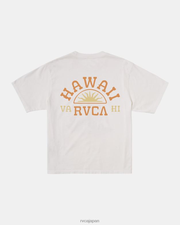 衣類 TP8J204 ヴィンテージホワイト RVCA 女性 ハワイ サンライズ VA オーバーサイズ T シャツ