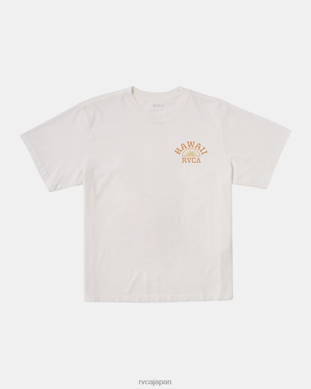 衣類 TP8J204 ヴィンテージホワイト RVCA 女性 ハワイ サンライズ VA オーバーサイズ T シャツ