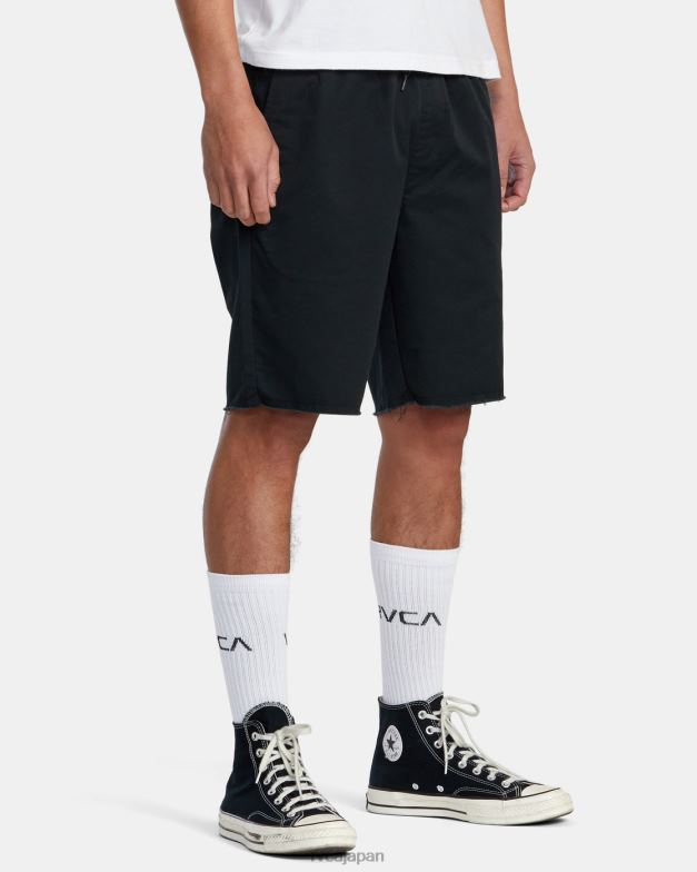 衣類 TP8J212 黒 RVCA 男性 週末伸縮性ウエストショーツ