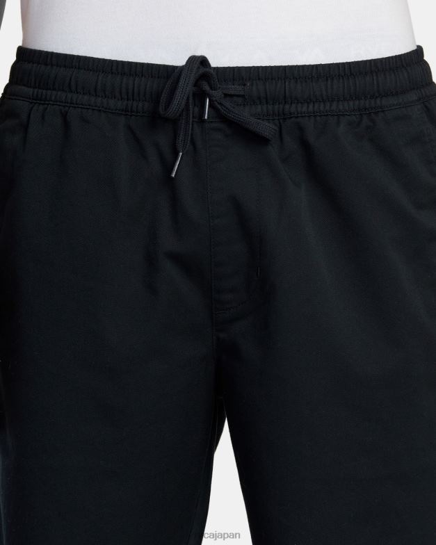 衣類 TP8J212 黒 RVCA 男性 週末伸縮性ウエストショーツ
