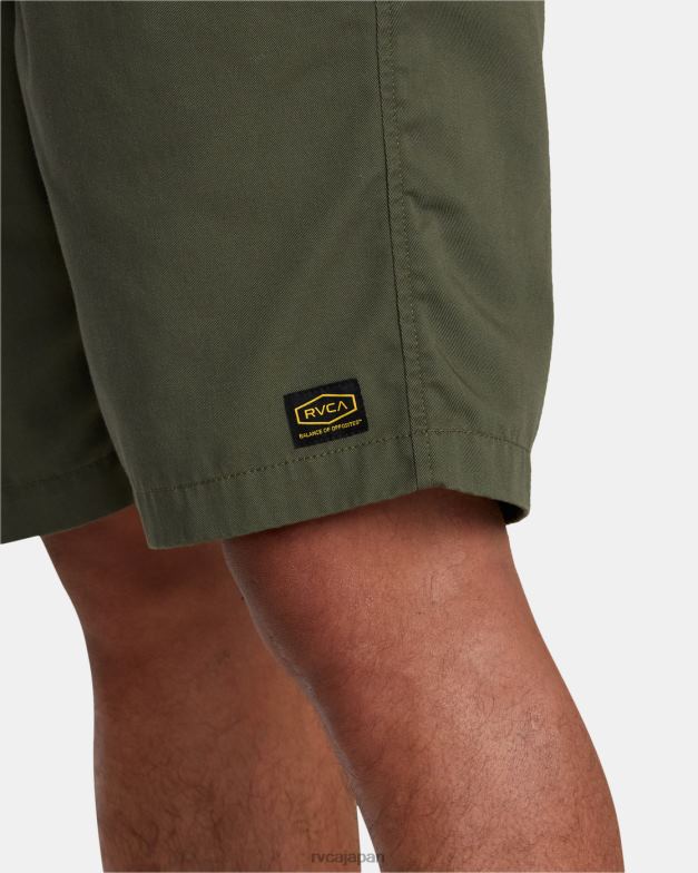 衣類 TP8J232 オリーブ RVCA 男性 リセッションコレクション アメリカーナ エラスティック 20 ショーツ