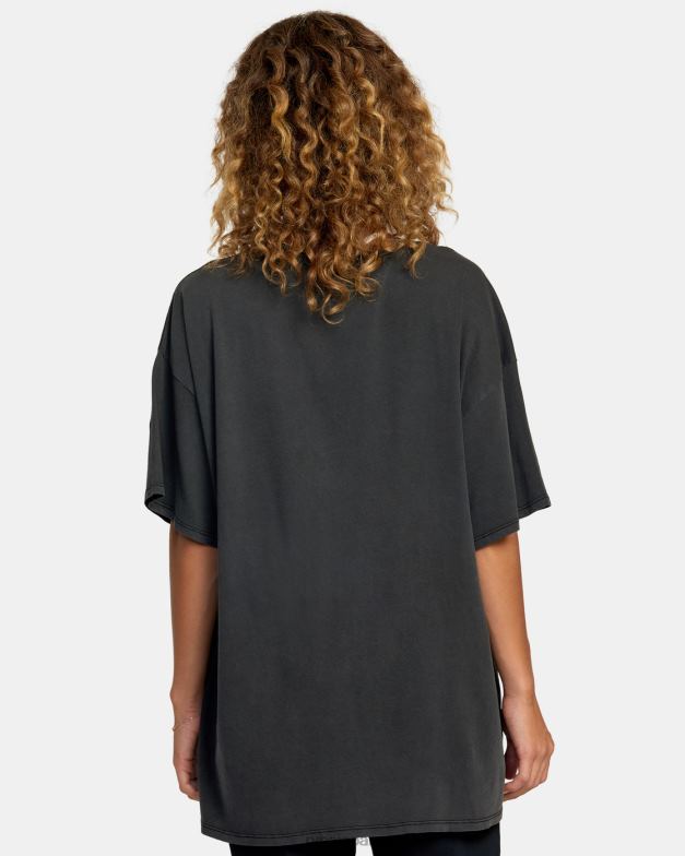 衣類 TP8J234 黒 RVCA 女性 マーティン・アンダー・ポタルTシャツ