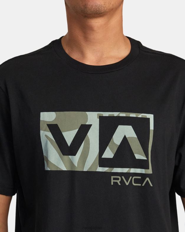 衣類 TP8J244 黒 RVCA 男性 バランスボックスTシャツ