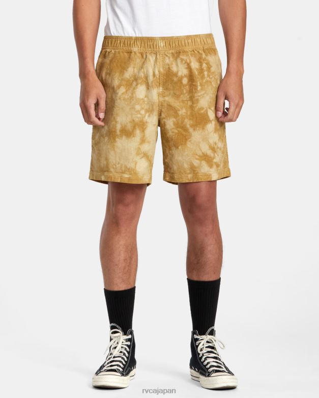 衣類 TP8J251 バタースコッチ RVCA 男性 シビック ブリーチ 18 エラスティック ショーツ