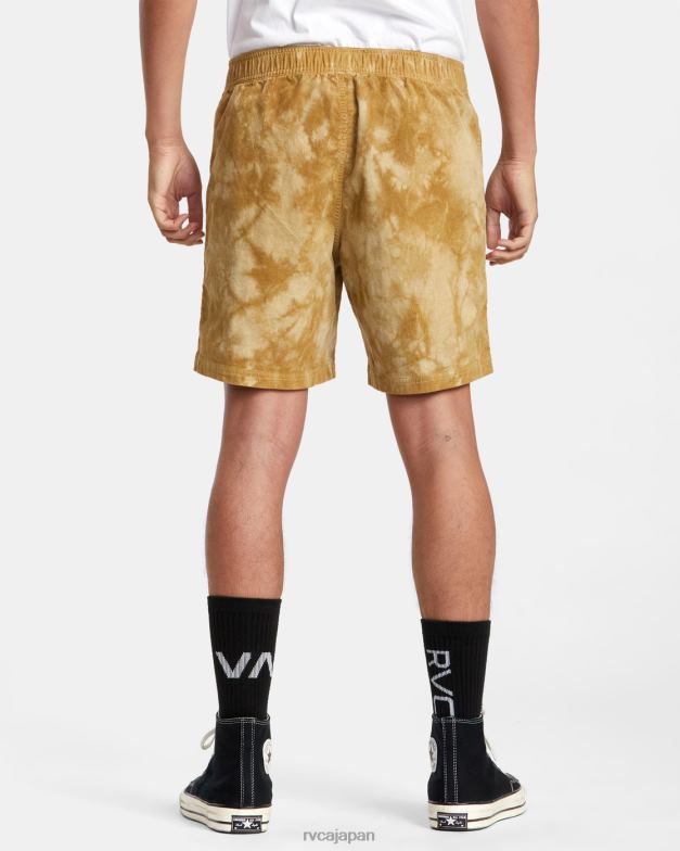 衣類 TP8J251 バタースコッチ RVCA 男性 シビック ブリーチ 18 エラスティック ショーツ