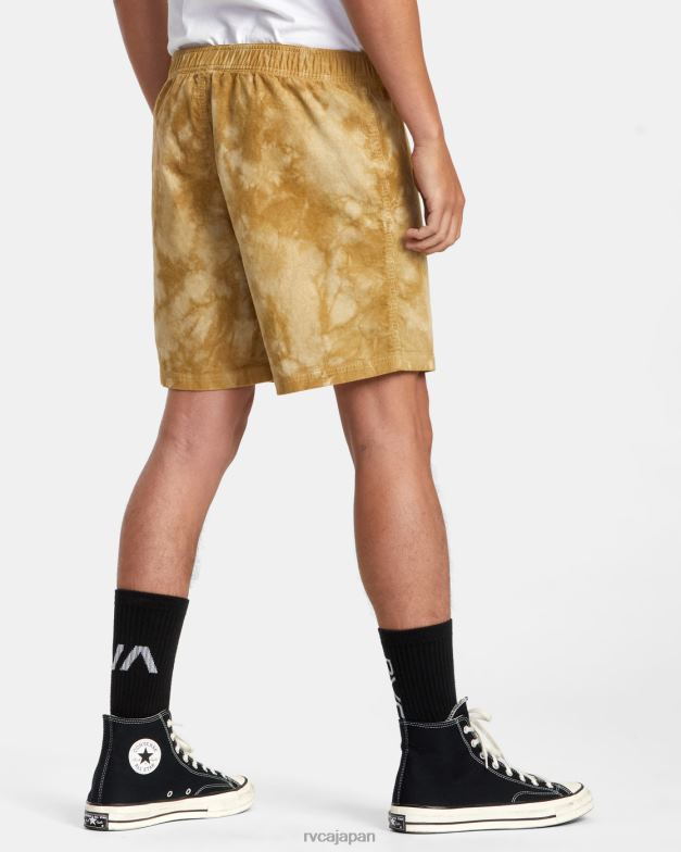 衣類 TP8J251 バタースコッチ RVCA 男性 シビック ブリーチ 18 エラスティック ショーツ