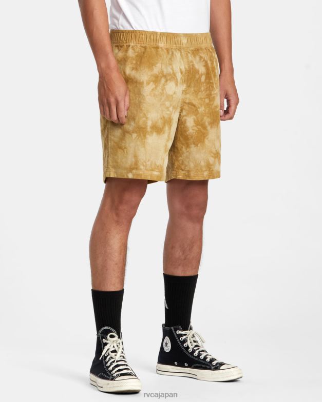 衣類 TP8J251 バタースコッチ RVCA 男性 シビック ブリーチ 18 エラスティック ショーツ